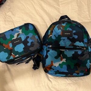STATE Kane mini backpack in army print